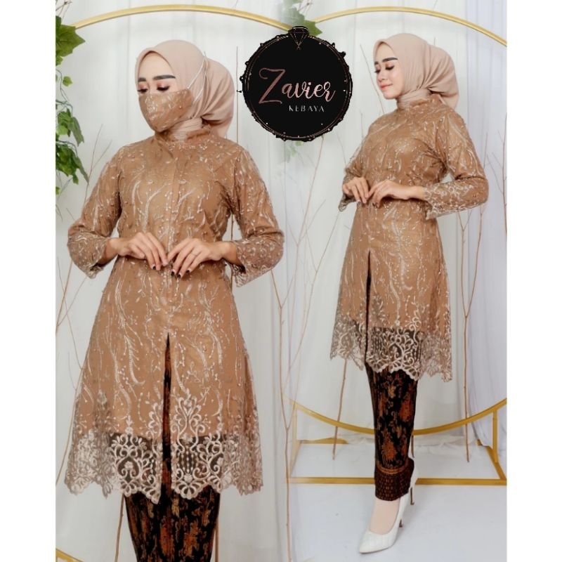 Tunik Brokat/Tunik Tile Modern/Tunik Modern/Kebaya Wisuda