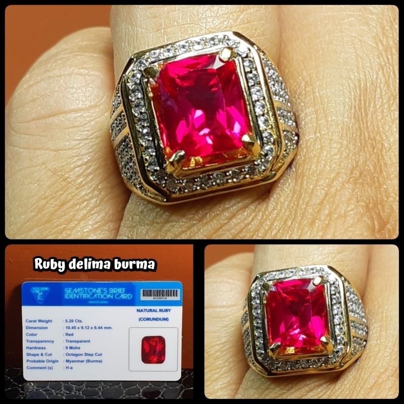PERMATA RUBY BURMA MYANMAR ( COLOUR DELIMA )
