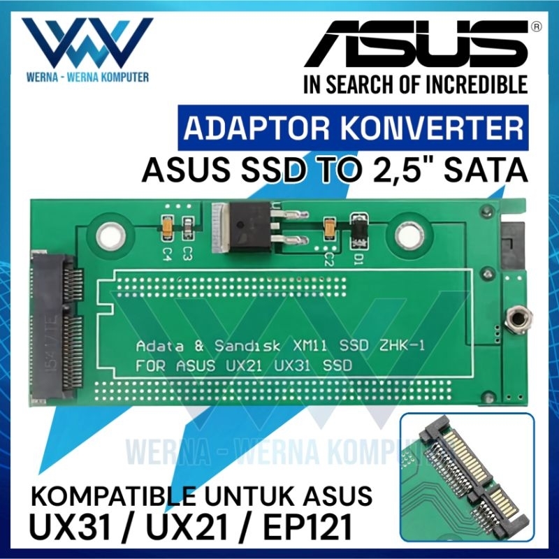 Adapter Converter SSD ASUS to SATA 2,5" for ASUS UX21 UX31 EP121 SANDISK ADATA XM11
