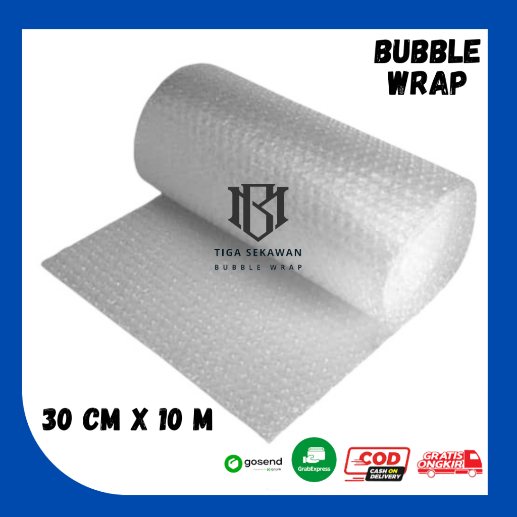 

Bubble Wrap Ukuran 30 cm X 10 meter Bening Dan Hitam