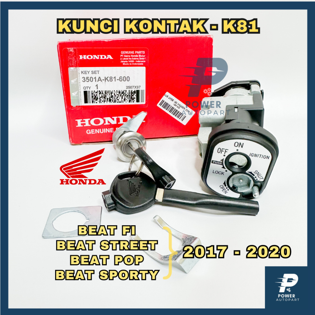 ( GARANSI ) ORI Kunci Kontak + Jok Beat Fi, Beat Street, Beat Sporty, Beat Pop Kualitas Original - k