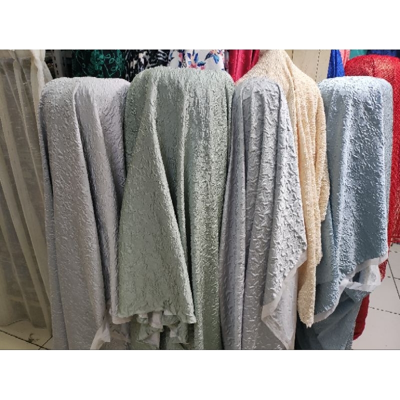 Bahan / Kain Jaquard Emboss | Kain Jacquard | Bahan Jaguard Emboss