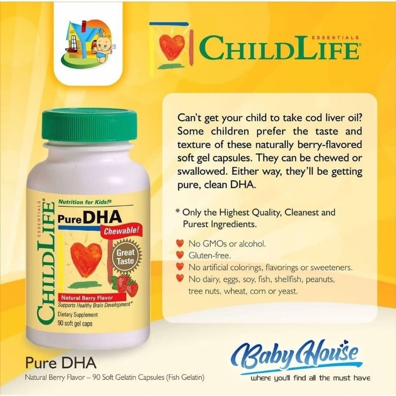 Childlife Pure DHA | Vitamin Otak Anak | Omega 3