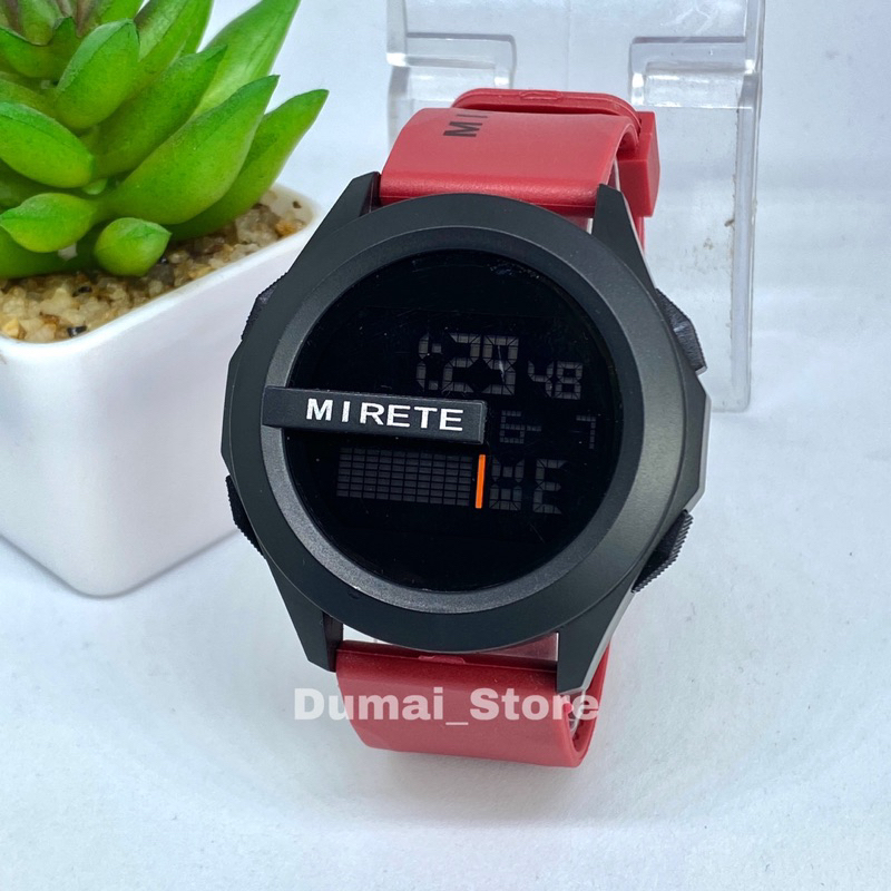 [ BISA COD ] Jam Tangan Pria Digital Mirete Original Tali Rubber Tahan air Fitur Lengkap Mewah Dan E