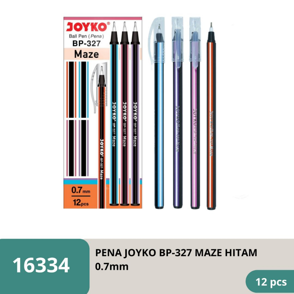 

Pulpen Pena Joyko BP-327 Maze 0.7 mm 1 Box 12 Pcs