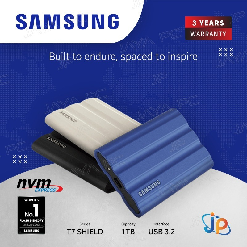 Samsung SSD T7 Shield External Portable 1TB USB 3.2 - Samsung SSD 1 TB