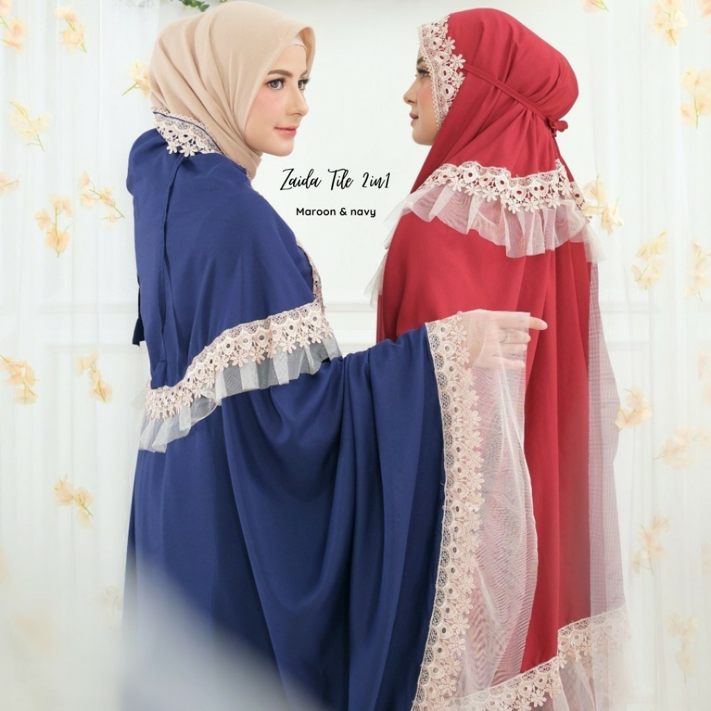 Mukena Mewah bisa untuk mahar pernikahan ZAIDA full tile cantik dewasa jumbo