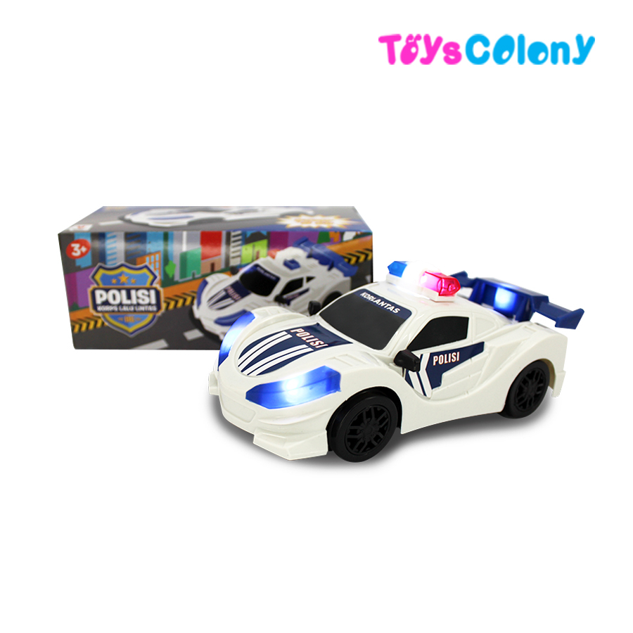 Mobil Polisi Korlantas Bump And Go - Mainan Mobil Polisi Baterai