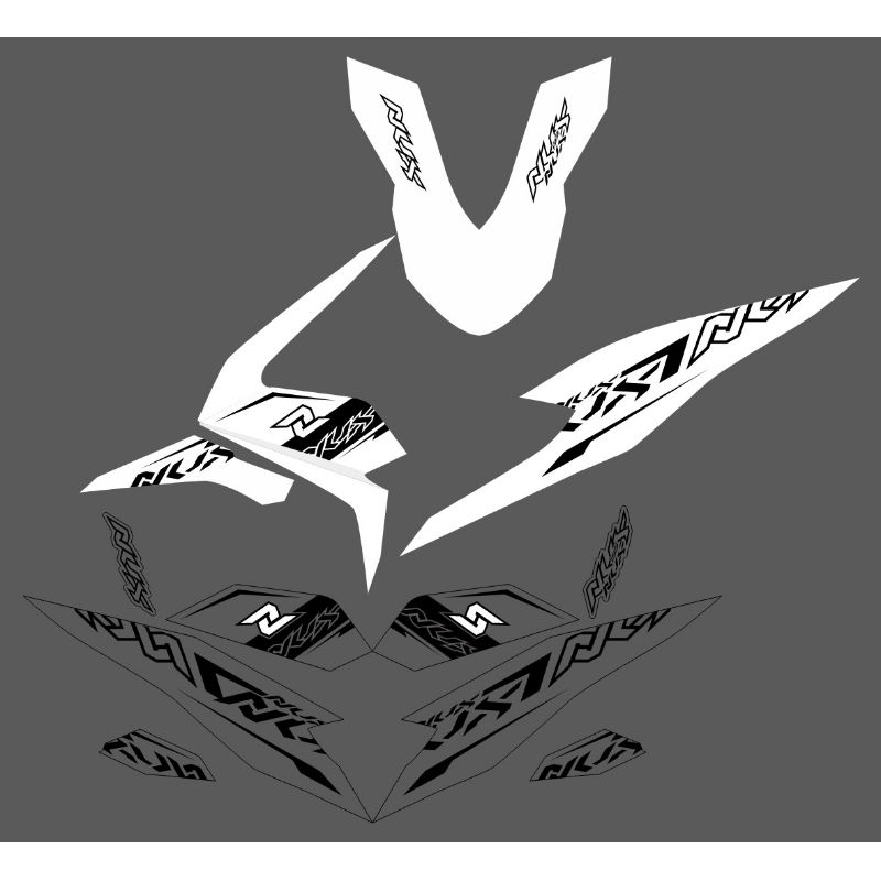 STRIPING STICKER TRANSPARAN BEAT DELUX CUSTOM DESIGN NVX