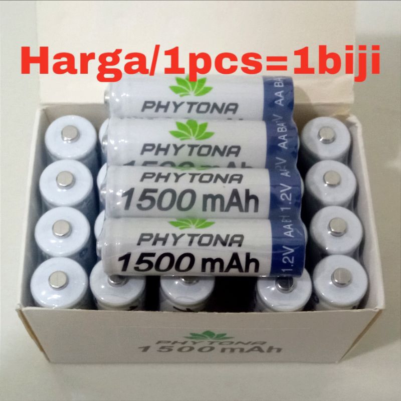 Baterai Cas Cadangan Remote Control AA Phytona 1000/1500 Mah 1.2 V Ni-cd Rechargeable