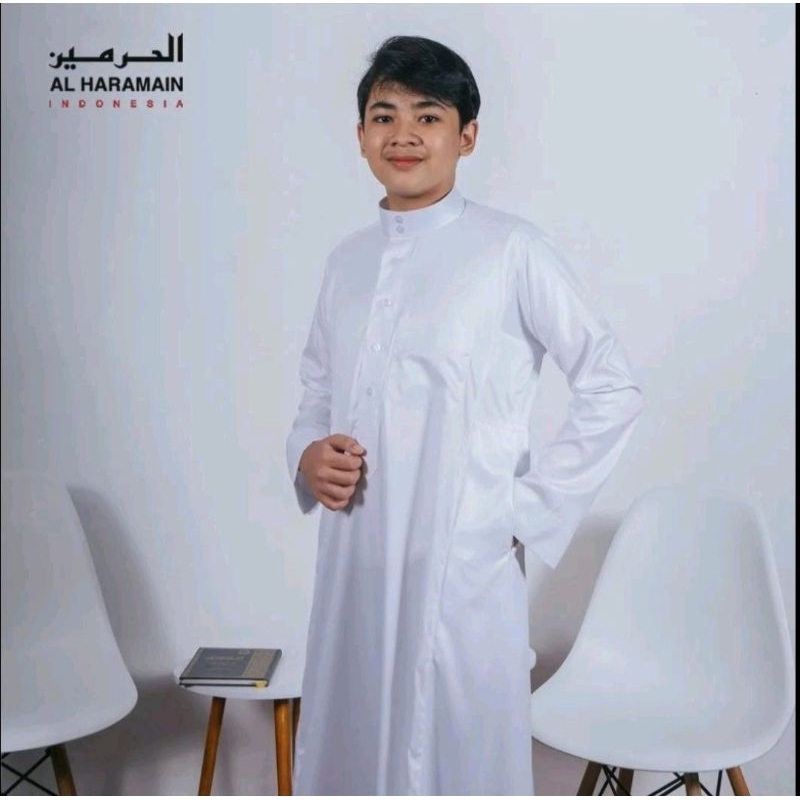 gamis al-haramain original gamis saudi putih pria dewasa Muslim Jubah