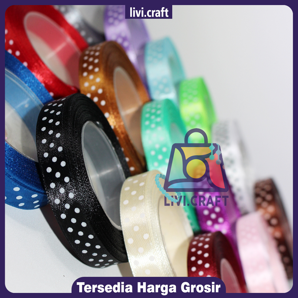 

PIta Satin Polkadot Roll 1/2 inch (1,5 cm)