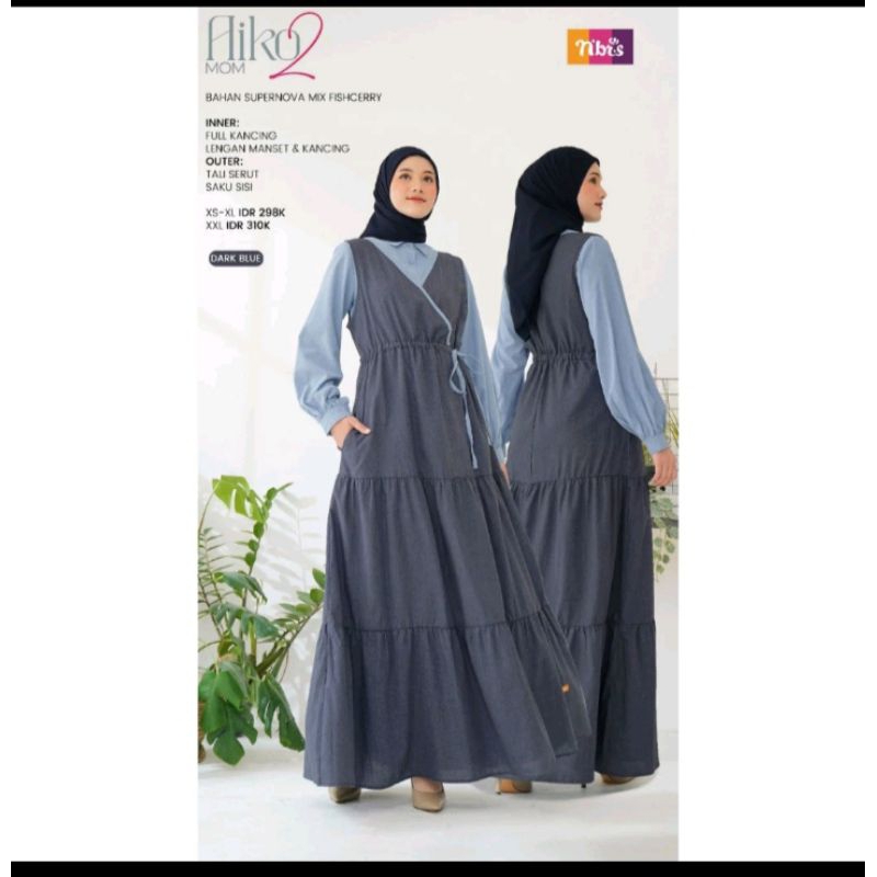 GAMIS WANITA TERBARU // GAMIS NIBRAS AIKO MOM 2 // GAMIS NIBRAS DEWASA