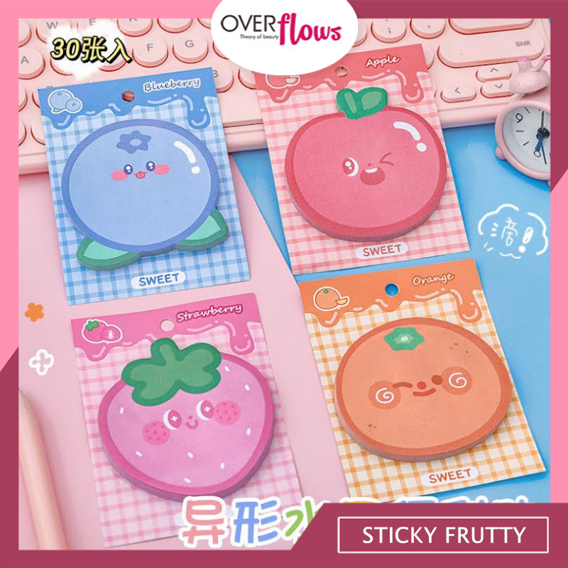 

OVERFLOWS.ID (30 LEMBAR) STICKY NOTE MEMOPAD TULIS FRUTTY FRITTY