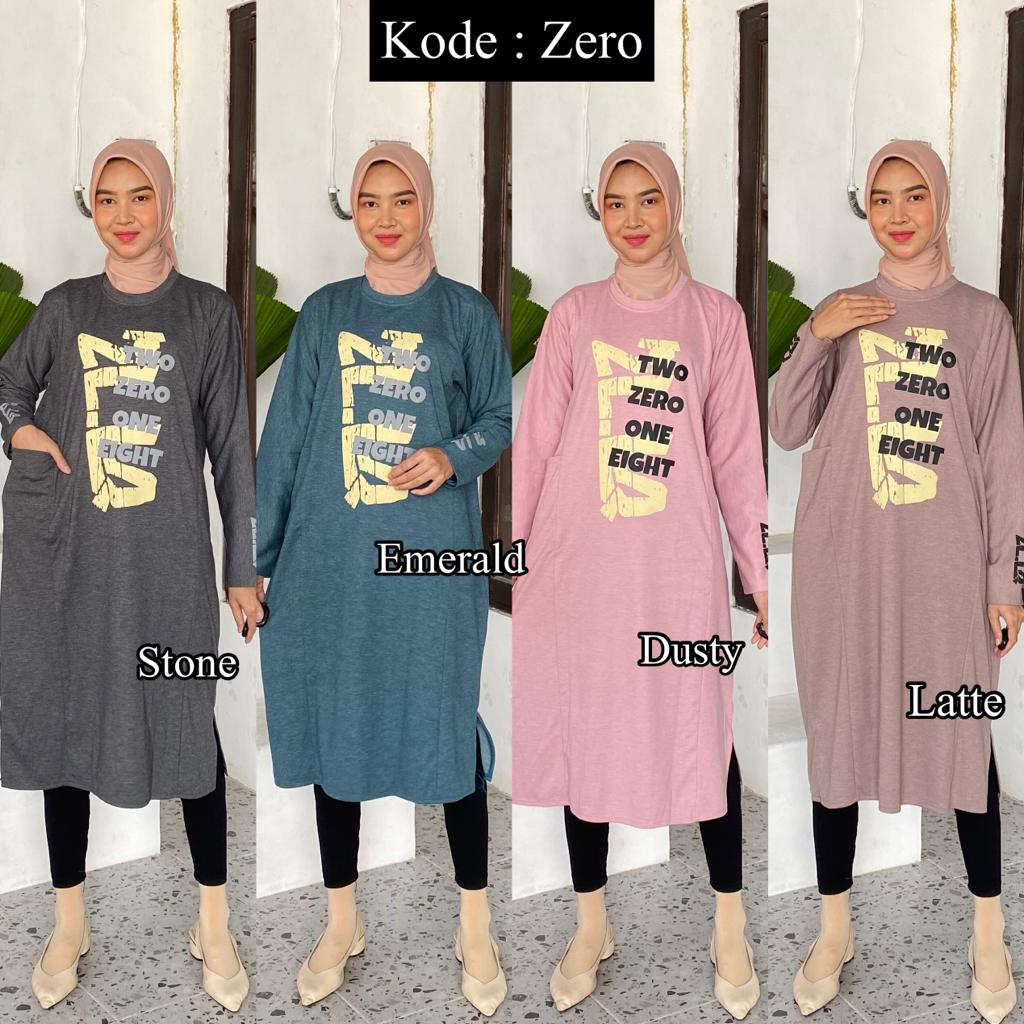 DINARY LONG TUNIK - KAOS DENIM PREMIUM - TANS COLLECTION