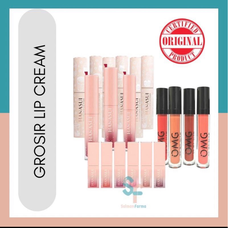 PAKET GROSIR Lipcream Hanasui/OMG/Implora/Azzura LUSIN 12pcs