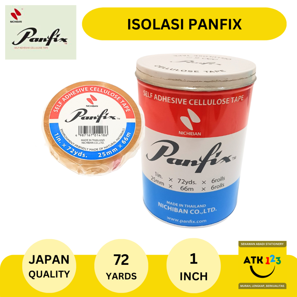 

Celulose Tape / Isolasi Panfix 1" x 72 yards
