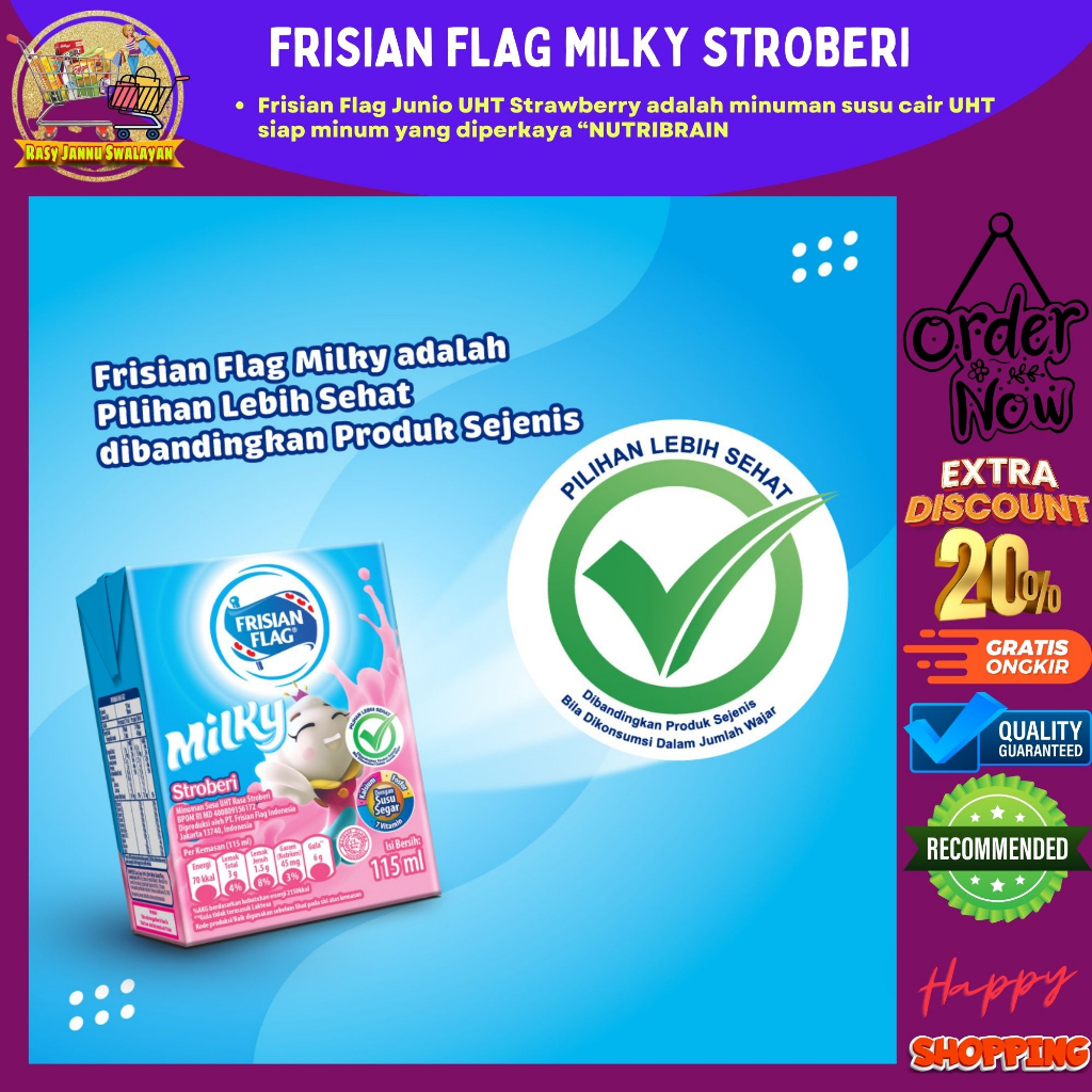 

Frisian Flag UHT Milky Stroberi 115ml