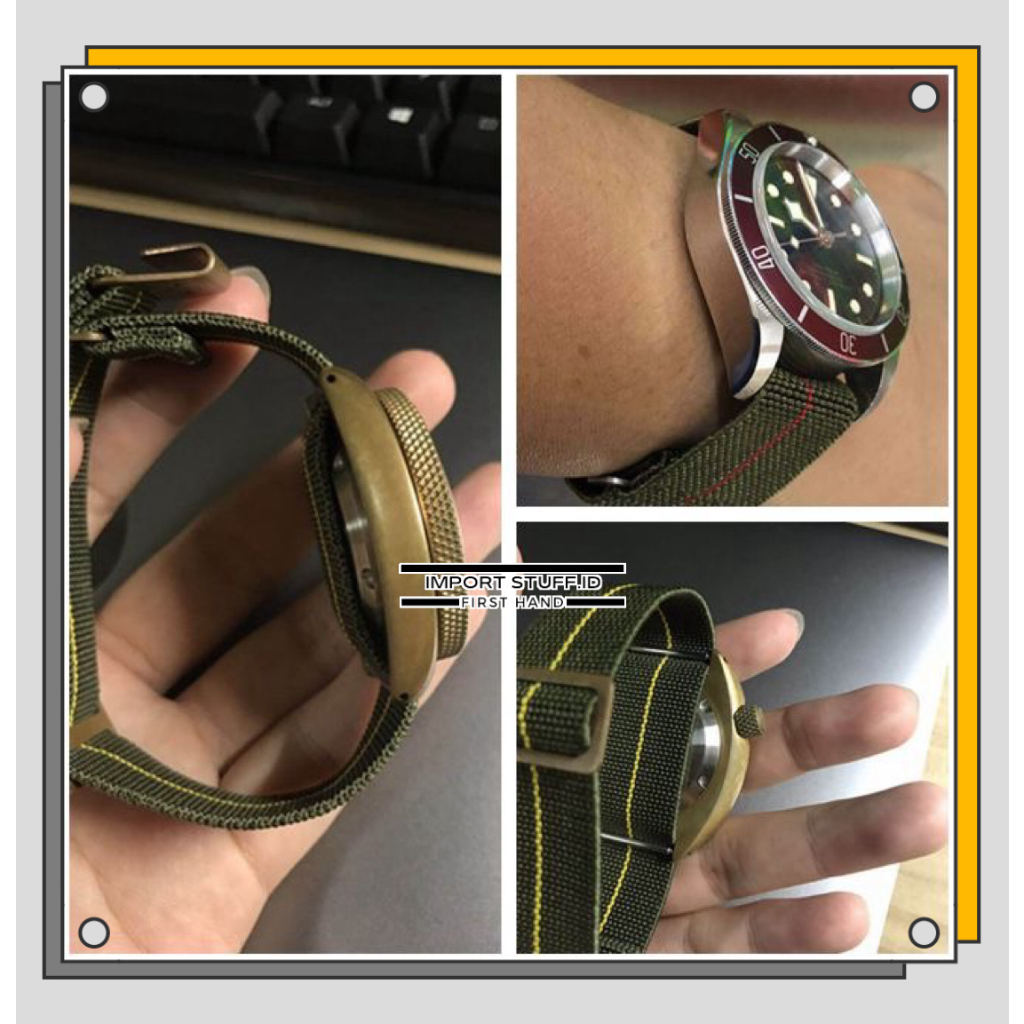 Strap UNIVERSAL mn ￼French Marine Nationale Diver Parachute Parasut Elastic Nato Strap MN 20mm 22mm 