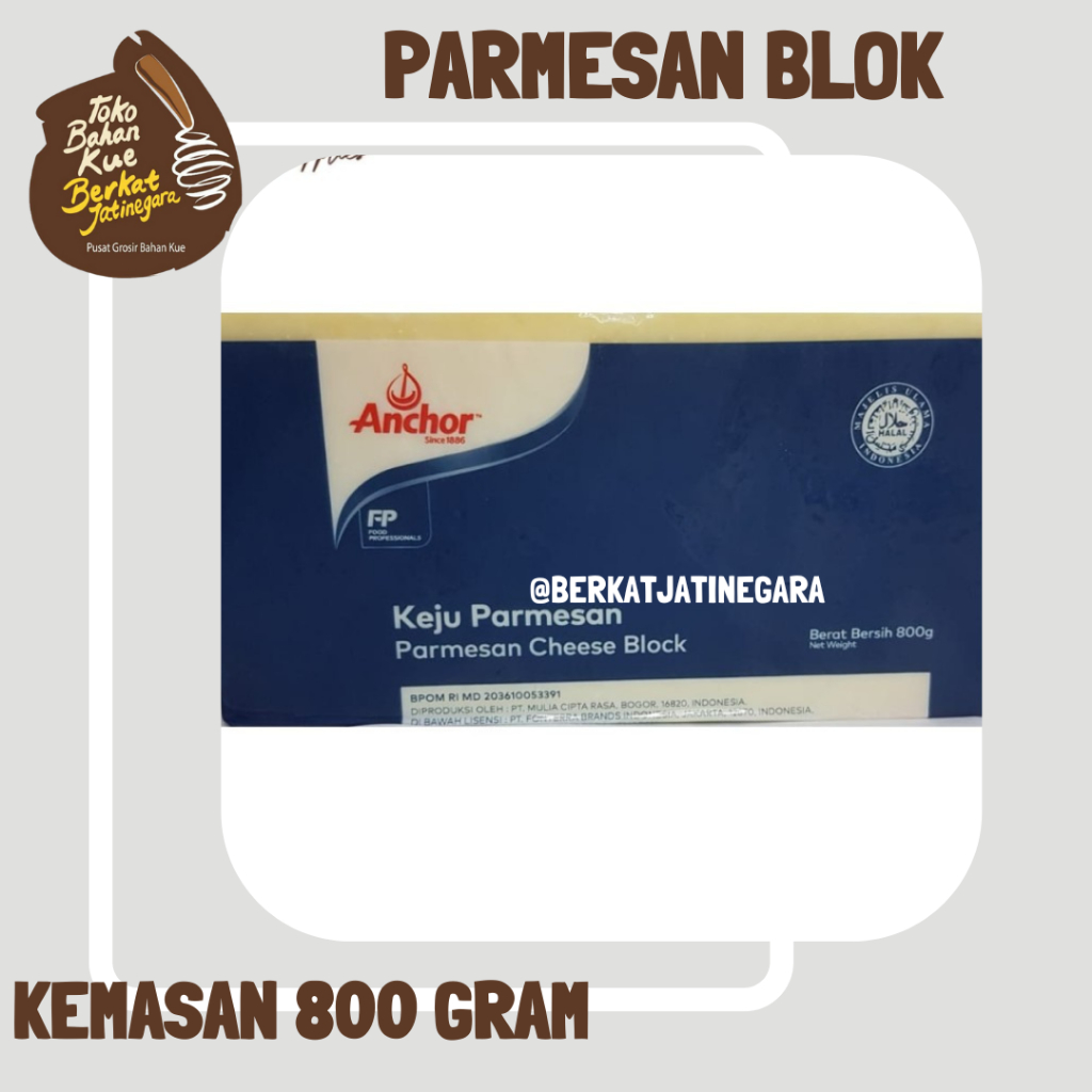 

Keju parmesan anchor 800gr blok Khusus Gojek dan Grab