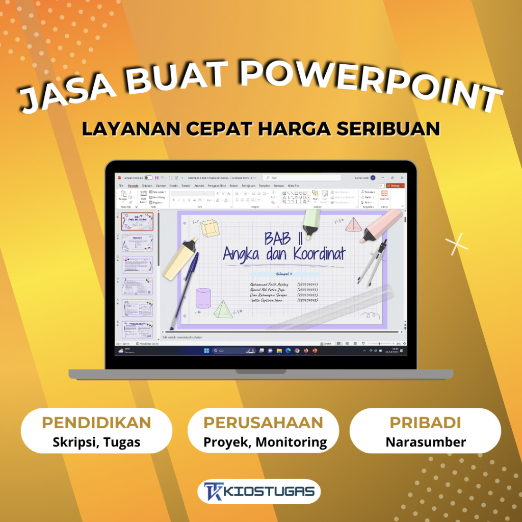 Jasa Membuat Powerpoint PPT Slide Presentasi Skripsi Bisnis Kerja