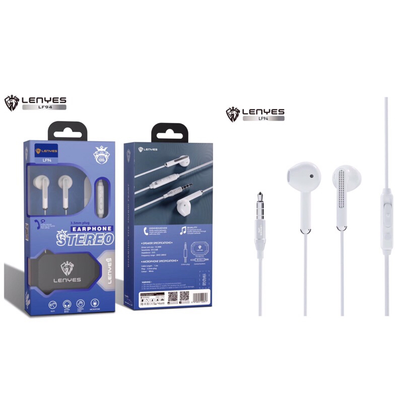 Lenyes LF94 Headset in Ear Hifi Stereo Earphone Extra Bass With Handfree Microphone