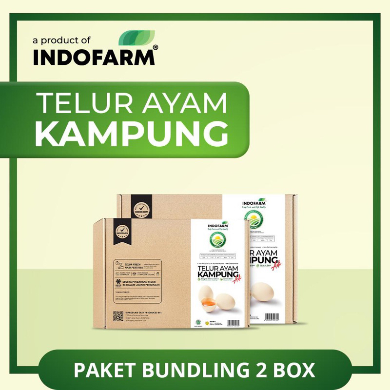 

[BUNDLING 2 BOX] Telur Ayam Kampung Asli - Telur Mengandung Omega 3