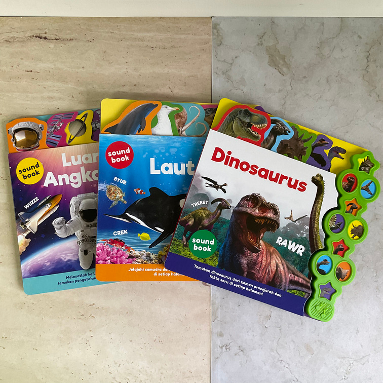 [BIP] Sound Book:  Anak Hewan, Dinosaurus, Kebun Binatang, Kendaraan, Laut, Luar Angkasa