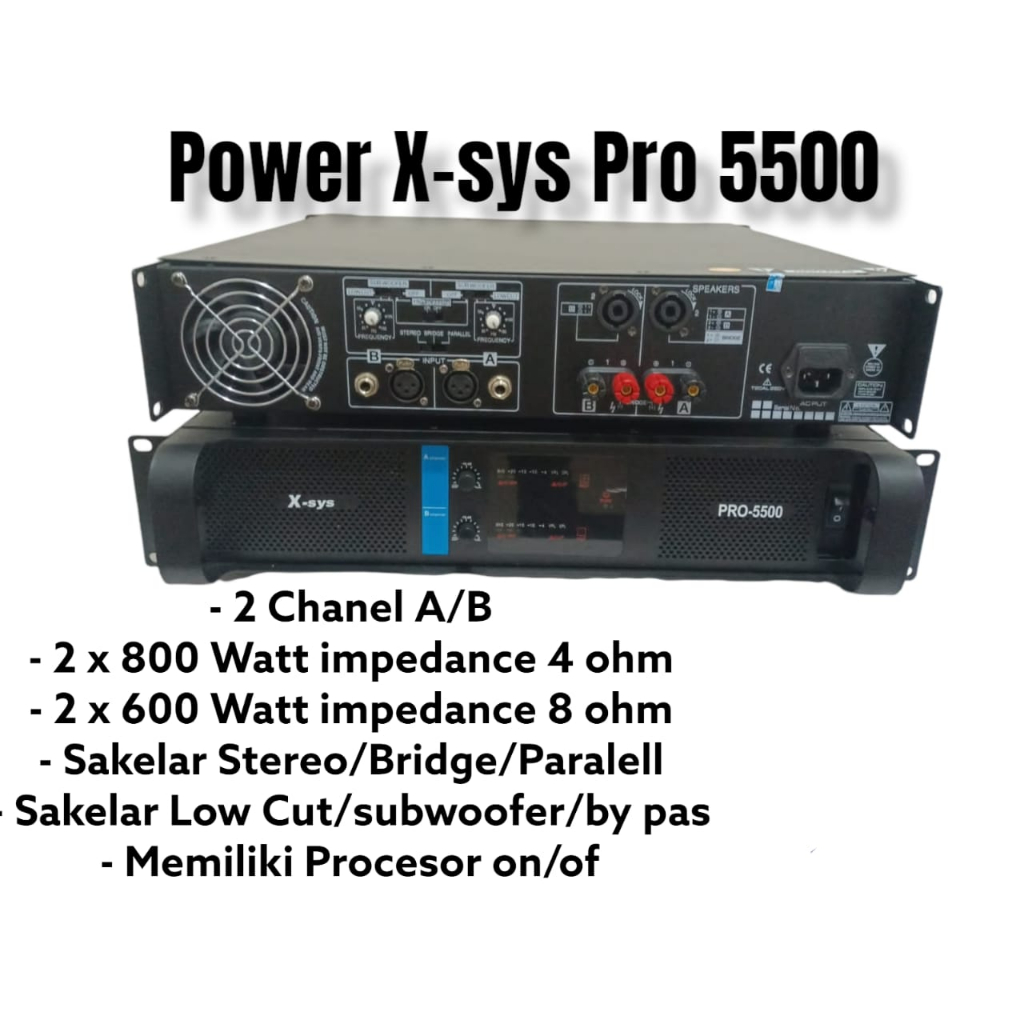 XSYS PRO 5500 Power Amplifier X-SYS PRO5500 Power Audio Professional