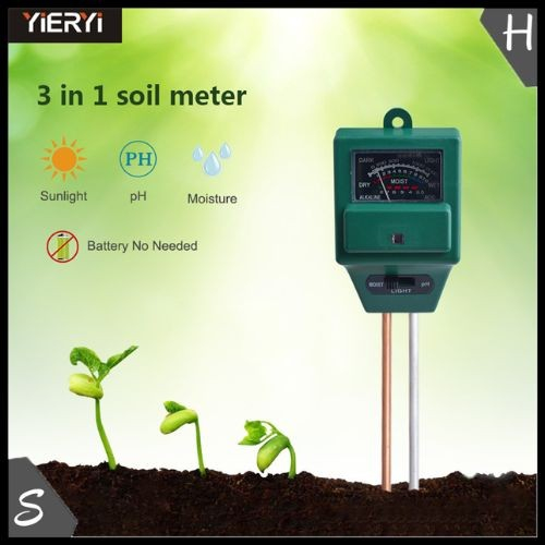 Alat Ukur PH Meter Analisa Suhu Kelembapan Tanah Detector 3 In 1 Soil Moist PH Detector Analyzer