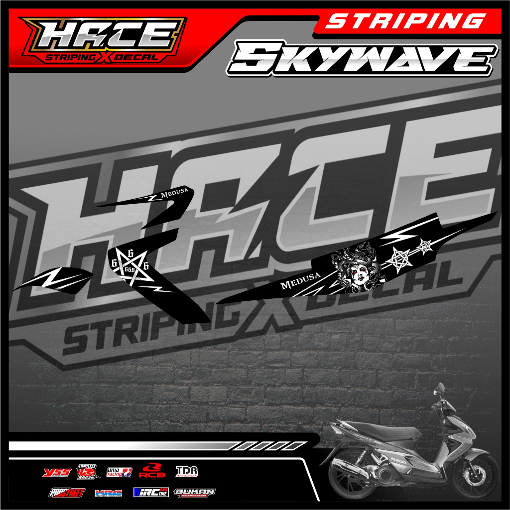 240 STICKER STRIPING SKY WAVE - STRIPING SKY WAVE PREMIUM GRAFIK