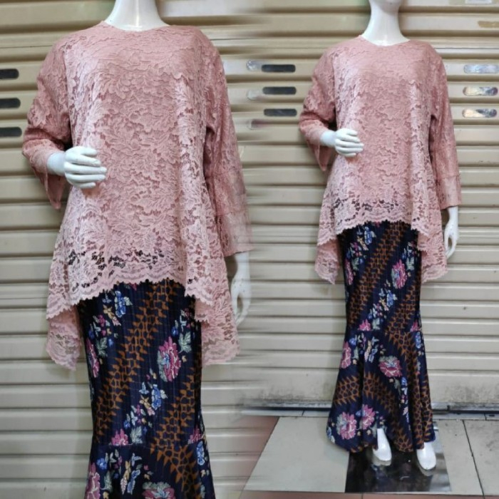 SETELAN KEBAYA JUMBO / KEBAYA BROKAT RINJANI LD 130 / BIG SIZE