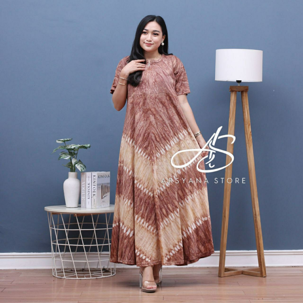 Danis Clothing COD Daster Lengan Pendek Daster panjang semata kaki Ukuran Jumbo Daster LD 110 120 da