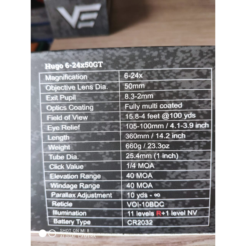 TELESKOP VECTOR HUGO 6-24X50 SF FULLY-MULTI COATED