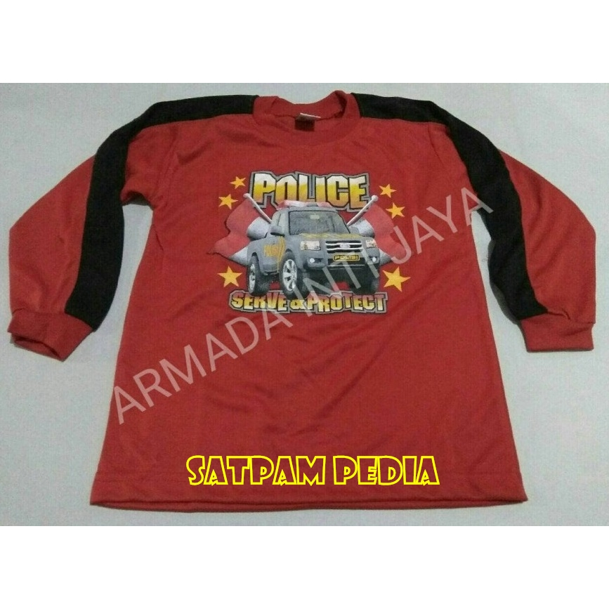 Kaos Anak Gambar Polisi Top - Kaos Anak Polisi
