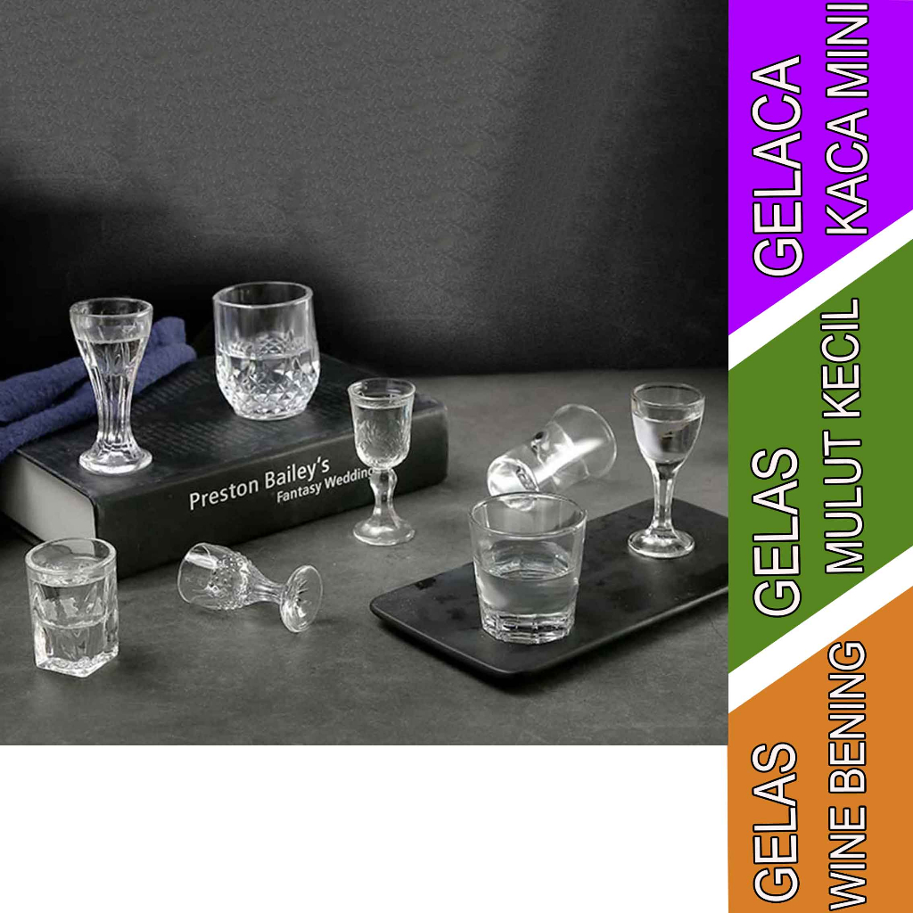 Gelas Mulut Kecil - Gelas Wine Mini - Gelas Kaca Tebal