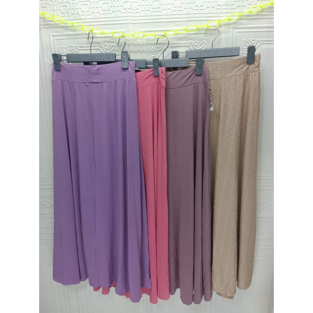 ROK PANJANG KAOS WANITA PAYUNG INSTAN Polos