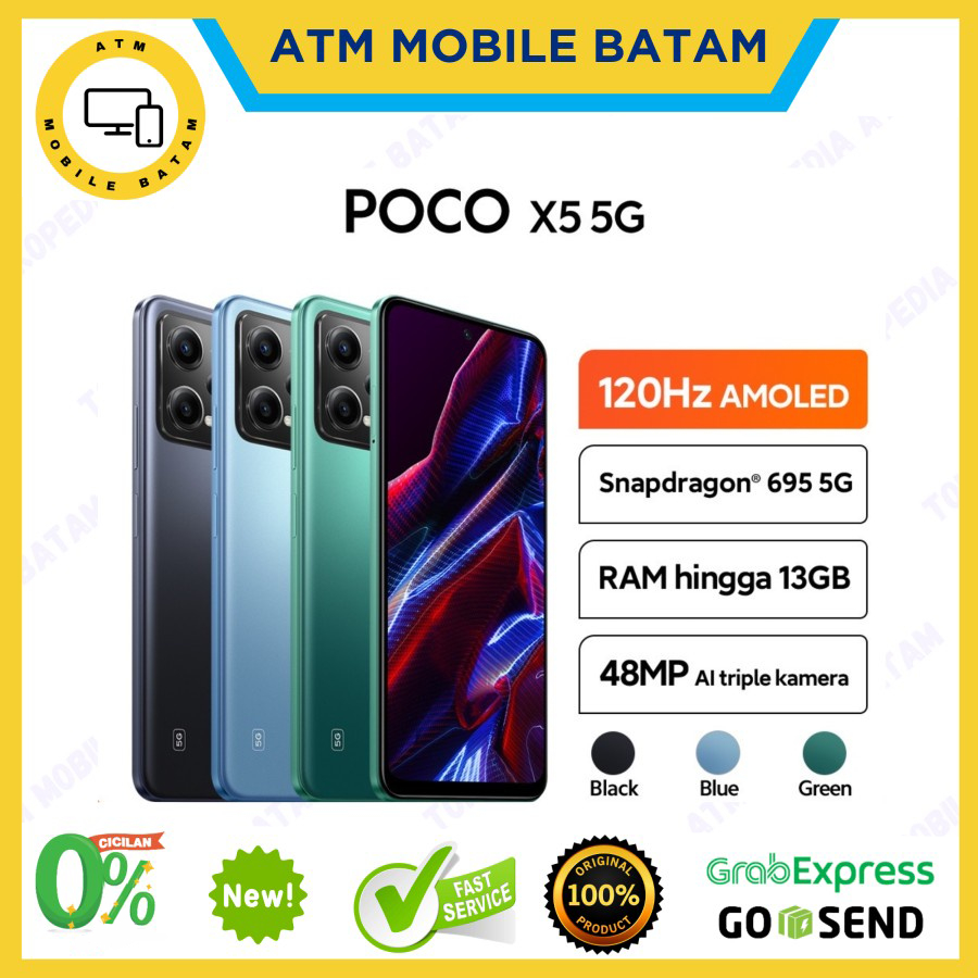 Xiaomi Poco X5 5G Smartphone (6/128GB)-(8GB/256GB) Garansi Resmi