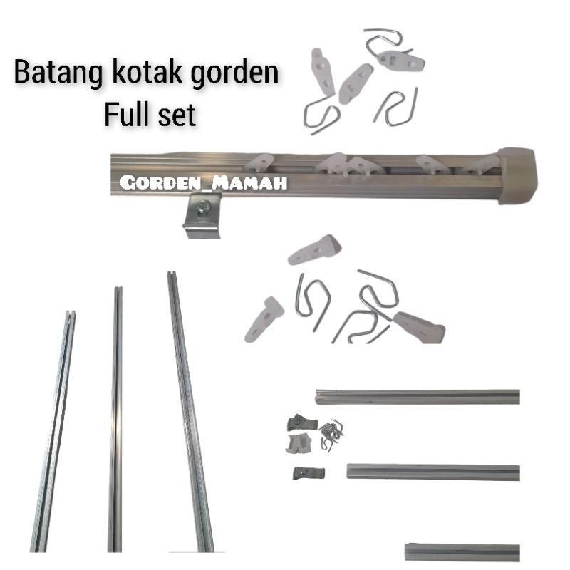 batang gorden full set/besi gorden/tiang gorden/gagang gorden full set