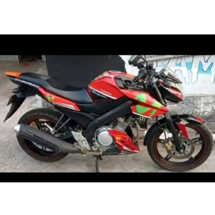 stripping lis sticker variasi yamaha new vixion lightning NVL motif movistar