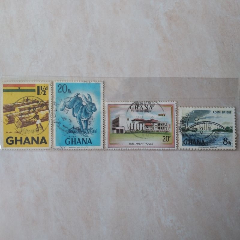 

Prangko Kuno Ghana 1959 - 1969 - 1980 - 1966 4 Pcs - YN730