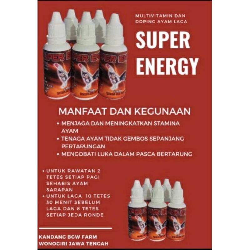 SUPER ENERGY ORIGINAL BGW FARM || DOPING DAN VITAMIN AYAM LAGA