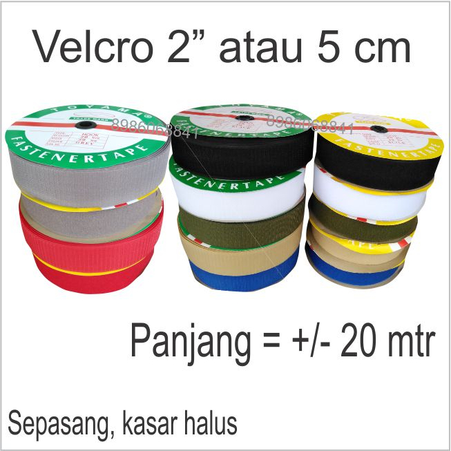 Perekat Velcro Magic Tape Kretekan 2" atau 5cm ROLL