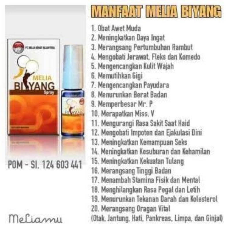 Melia biyang asli 100% original dari MSS (Melia sehat sejahtera)