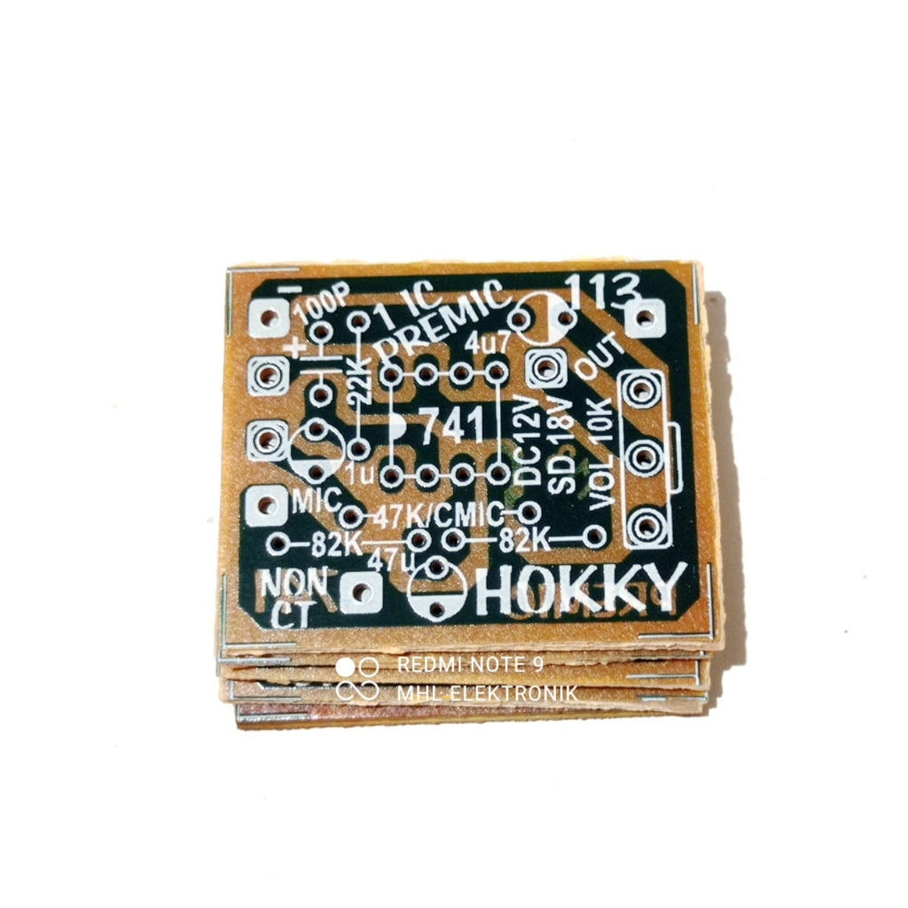 PCB PreAmp Mic 1 IC OpAmp NON CT 113