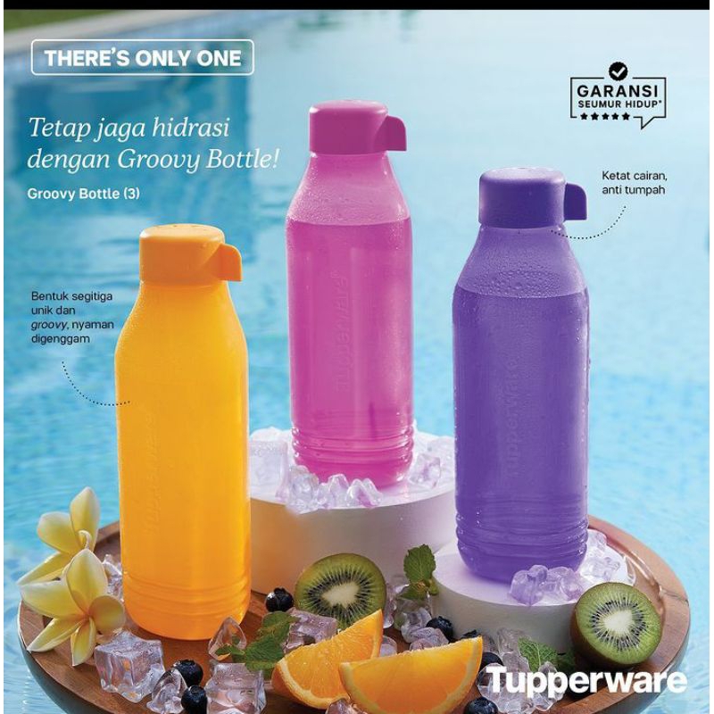 Groovy bottle tupperware / botol minum tupperware