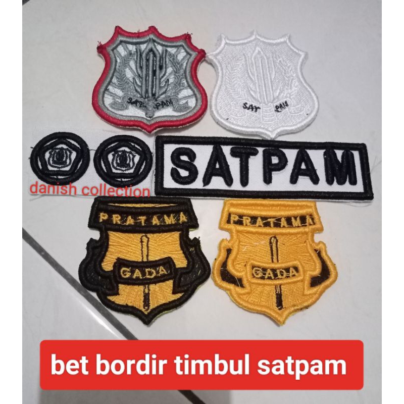 BET BORDIR LOGO LAMBANG ATRIBUT SATPAM TIMBUL,BET GADA PRATAMA TIMBUL