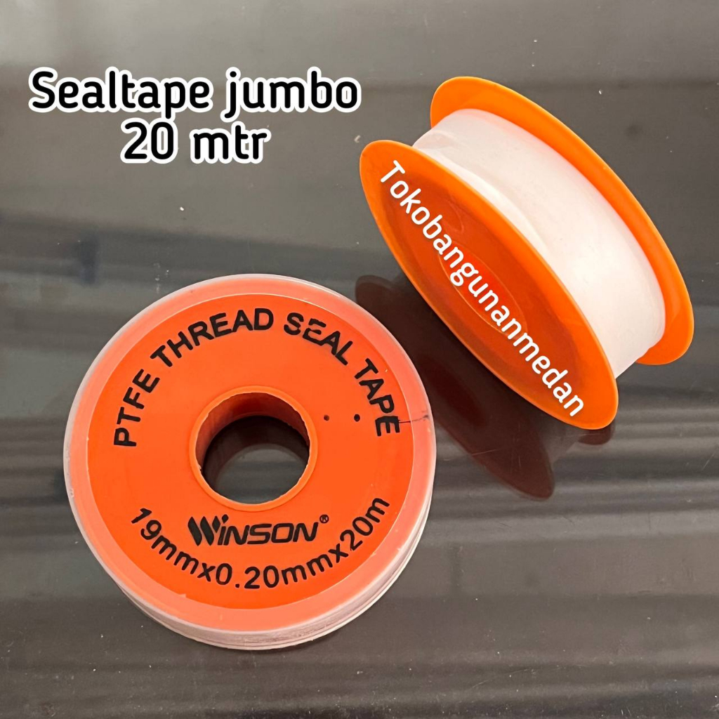 Sealtape Jumbo WINSON 1 inch Panjang 20 meter / Seal tape Seltip Isolasi Air 19 mm x 0.2 mm