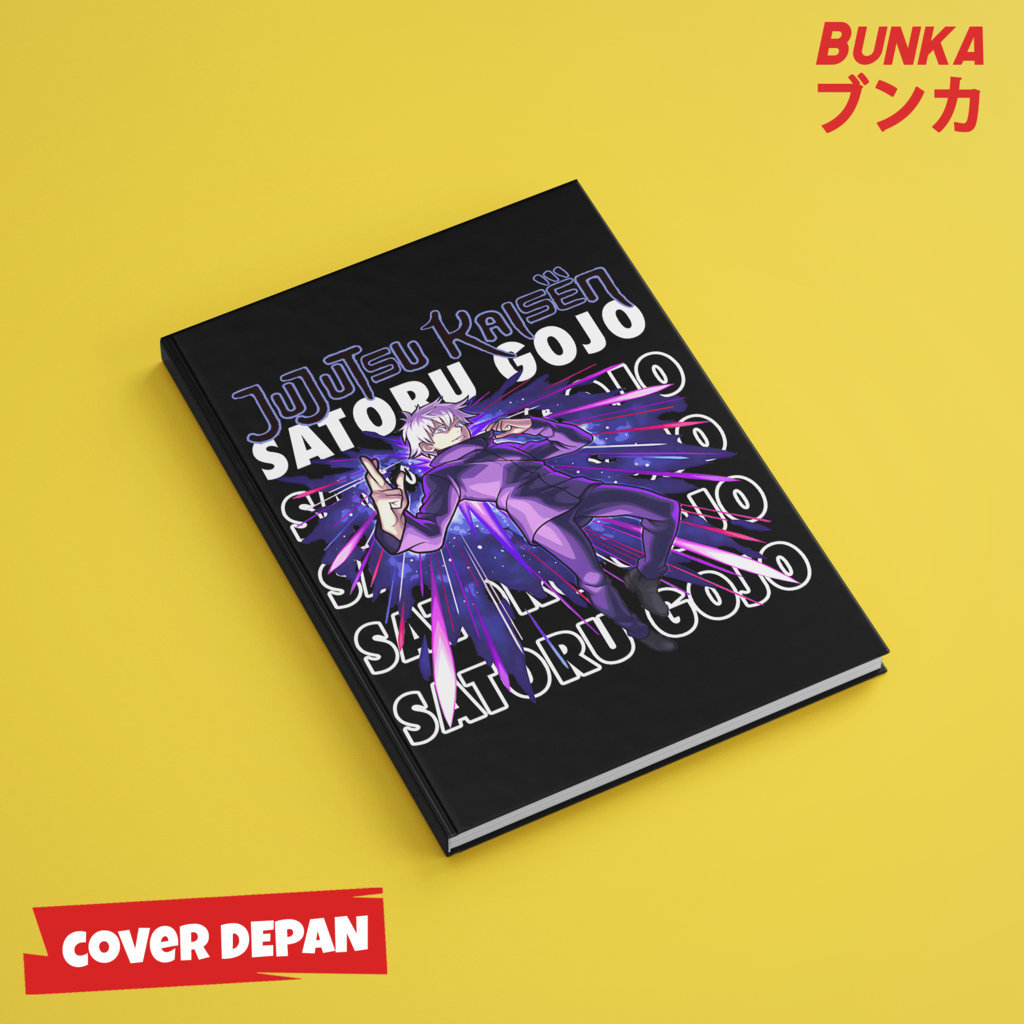 Note Book Aesthetic Anime Jujutsu Kaisen Satoru Gojo Design Hardcover A5 Buku Tulis Catatan Notes Ag
