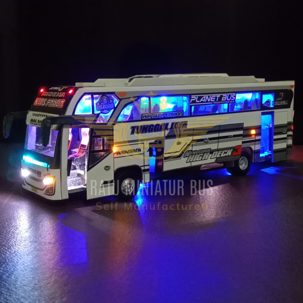 Miniatur Bus Tunggal Jaya Kids Panda Telolet